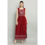 PID-63372-Women-s-Casual-Rayon-3-4th-Sleeves-Kurti-Maroon-4-1000x1000-1.webp