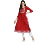 PID-63381-Women-s-Casual-Rayon-3-4th-Sleeves-Dress-Maroon-1-1000x1000-1.webp