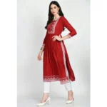 PID-63381-Women-s-Casual-Rayon-3-4th-Sleeves-Dress-Maroon-2-1000x1000-1.webp