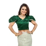 PID-65839-Women-s-Puff-Sleeve-Jimmy-Back-Open-V-Neck-Readymade-Blouse-Green-38-Alterable-up-to-42-1000x1000-1.webp