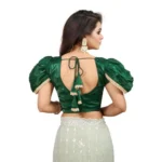PID-65839-Women-s-Puff-Sleeve-Jimmy-Back-Open-V-Neck-Readymade-Blouse-Green-38-Alterable-up-to-42-1000x1000-4.webp