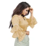 PID-65847-Women-s-Layered-Ruffle-Sleeve-Organza-Solid-V-Neck-Readymade-Blouse-Beige-Free-Size-up-1000x1000-1.webp