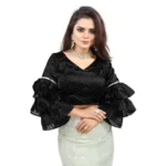 PID-65848-Women-s-Layered-Ruffle-Sleeve-Organza-Solid-V-Neck-Readymade-Blouse-Black-Free-Size-up-1000x1000-4.webp