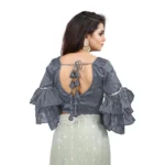 PID-65851-Women-s-Layered-Ruffle-Sleeve-Organza-Solid-V-Neck-Readymade-Blouse-Grey-Free-Size-up-t-1000x1000-3.webp