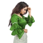 PID-65852-Women-s-Layered-Ruffle-Sleeve-Organza-Solid-V-Neck-Readymade-Blouse-Light-Green-Free-Siz-1000x1000-2.webp