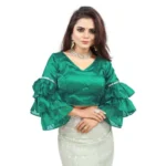 PID-65857-Women-s-Layered-Ruffle-Sleeve-Organza-Solid-V-Neck-Readymade-Blouse-Rama-Free-Size-up-t-1000x1000-4.webp