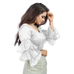 PID-65859-Women-s-Layered-Ruffle-Sleeve-Organza-Solid-V-Neck-Readymade-Blouse-White-Free-Size-up-1000x1000-2.webp