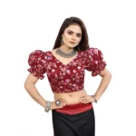 PID-65866-Women-s-Puff-Sleeve-Organza-Printed-V-Neck-Readymade-Blouse-Maroon-38-Alterable-up-to-4-1000x1000-4.webp