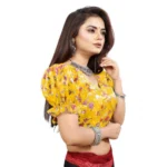 PID-65867-Women-s-Puff-Sleeve-Organza-Printed-V-Neck-Readymade-Blouse-Mustard-38-Alterable-up-to-1000x1000-1.webp