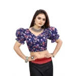 PID-65868-Women-s-Puff-Sleeve-Organza-Printed-V-Neck-Readymade-Blouse-Navy-38-Alterable-up-to-42-1000x1000-4.webp