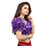 PID-65870-Women-s-Puff-Sleeve-Organza-Printed-V-Neck-Readymade-Blouse-Purple-38-Alterable-up-to-4-1000x1000-2.webp
