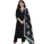 PID-65968-Women-s-Chanderi-Silk-Ethnic-Motif-V-Neck-Three-Quarter-Sleeve-Kurti-With-Pant-Dupatta-Se-1000x1000-2.webp