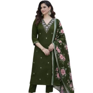 PID-65969-Women-s-Chanderi-Silk-Ethnic-Motif-V-Neck-Three-Quarter-Sleeve-Kurti-With-Pant-Dupatta-Se-1000x1000-1.webp