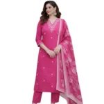 PID-65970-Women-s-Chanderi-Silk-Ethnic-Motif-V-Neck-Three-Quarter-Sleeve-Kurti-With-Pant-Dupatta-Se-1000x1000-2.webp