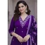 PID-65971-Women-s-Chanderi-Silk-Ethnic-Motif-V-Neck-Three-Quarter-Sleeve-Kurti-With-Pant-Dupatta-Se-1000x1000-1.webp