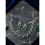 PID-66309-Women-s-Brass-Silver-Plated-Necklace-set-Green-1-1000x1000-1.webp