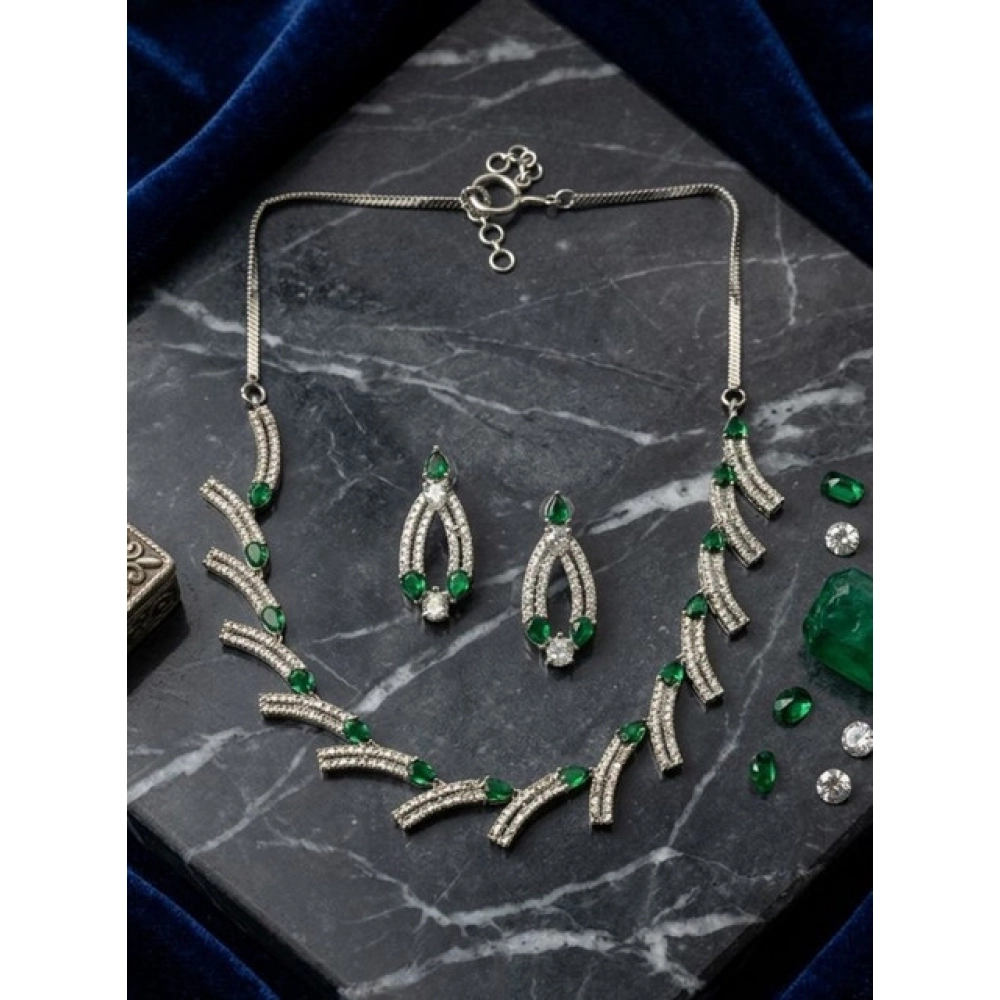 PID-66309-Women-s-Brass-Silver-Plated-Necklace-set-Green-1-1000x1000-1.webp