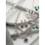 PID-66320-Women-s-Brass-Silver-Plated-Necklace-set-Green-1-1000x1000-1.webp