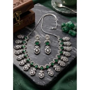 PID-66340-Women-s-Brass-Silver-Plated-Necklace-set-Green-1-1000x1000-1.webp